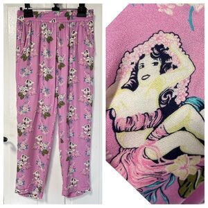 Velvet For Calypso St Barth pink Hawaiian Hula pull on pant size large